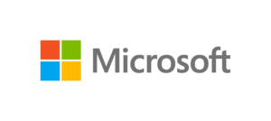 Das Bild zeigt das Microsoft-Logo mit vier farbigen Quadraten (rot, grün, blau und gelb), die links in einem quadratischen Raster angeordnet sind, und das Wort „Microsoft“ in grauer Schrift auf der rechten Seite.